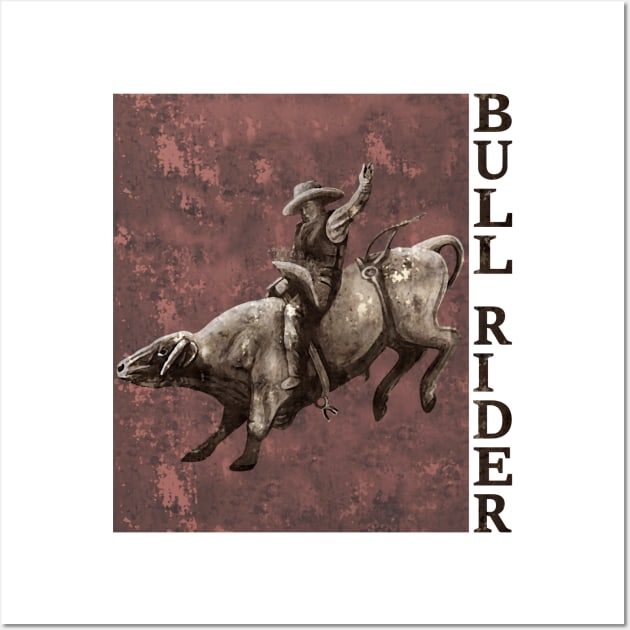 Bull Rider Wall Art by WhiteWaveDesigns